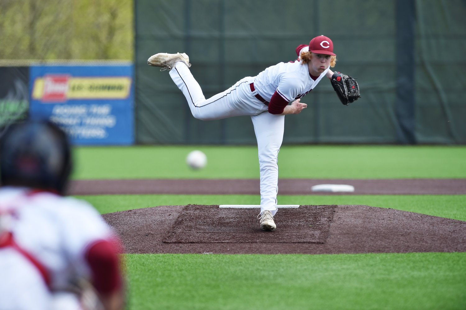 W.F. West pitcher Logan Moore throws a fastball in the third inning of a loser-out, winner-to-regional 2A District 4 matchup with Mark Morris in Ridgefield May 14.